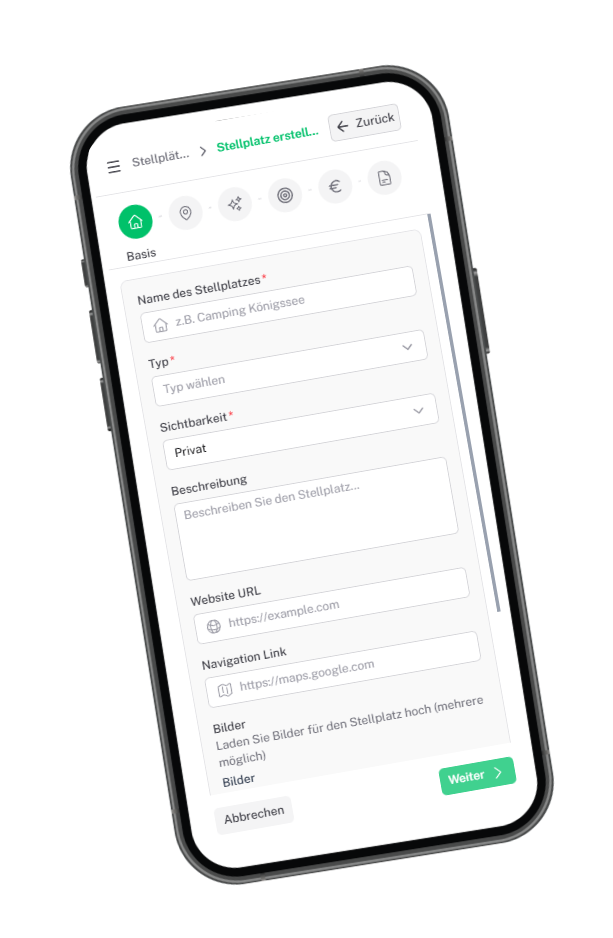 Campstory Stellplatz App
